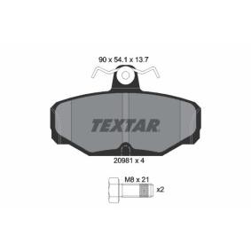 Achetez des Plaquettes de frein TEXTAR 2098101 à prix pour 28,49 €