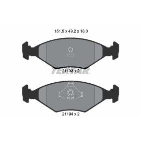 Acquista Kit pastiglie freni da TEXTAR 2119301 a buon mercato per soli 27,46 €