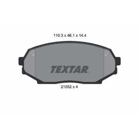Achetez des Plaquettes de frein TEXTAR 2155202 à prix pour 39,57 €