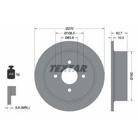Achetez des Disque de frein TEXTAR 92064400 à prix pour 59,69 €
