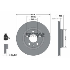 Comprar Disco de freno de TEXTAR 92083500 a bajo precio de 55,87 €