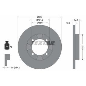 Comprar Disco de freno de TEXTAR 92089500 a bajo precio de 39,59 €