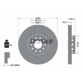 Comprar Disco de freno de TEXTAR 92098300 a bajo precio de 152,81 €