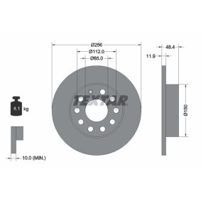 Comprar Disco de freno de TEXTAR 92121100 a bajo precio de 45,34 €