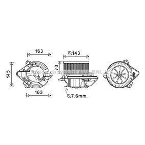 Achetez des Moteur électrique, pulseur d'air d'habitacle PRASCO CN8510 à prix pour 130,95 €