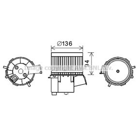 Achetez des Moteur électrique, pulseur d'air d'habitacle PRASCO FT8434 à prix pour 94,04 €