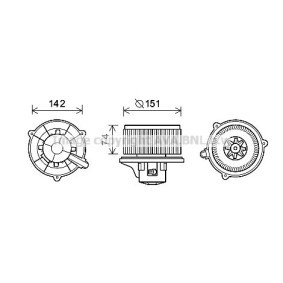 Achetez des Moteur électrique, pulseur d'air d'habitacle PRASCO KA8224 à prix pour 123,17 €
