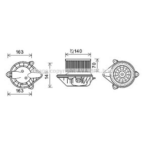 Achetez des Moteur électrique, pulseur d'air d'habitacle PRASCO OL8624 à prix pour 114,58 €