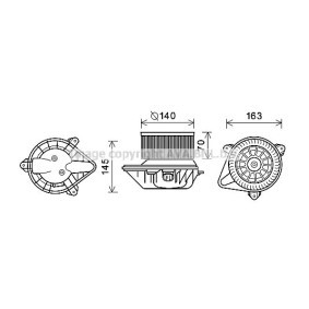 Achetez des Moteur électrique, pulseur d'air d'habitacle PRASCO PE8373 à prix pour 118,65 €
