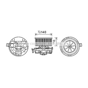 Achetez des Moteur électrique, pulseur d'air d'habitacle PRASCO RT8570 à prix pour 198,65 €