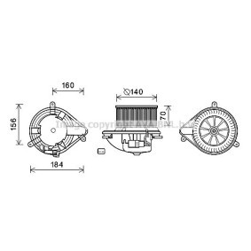 Achetez des Moteur électrique, pulseur d'air d'habitacle PRASCO RT8572 à prix pour 118,98 €