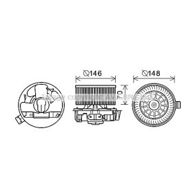 Achetez des Moteur électrique, pulseur d'air d'habitacle PRASCO RT8576 à prix pour 79,53 €