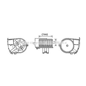 Achetez des Moteur électrique, pulseur d'air d'habitacle PRASCO RT8590 à prix pour 89,67 €