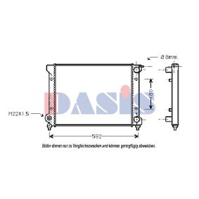 Achetez des Radiateur du moteur AKS DASIS 050058N à prix pour 275,94 €