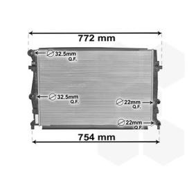 Kjøp Radiator, motorkjøling av VAN WEZEL 58002343 til den lave prisen 1295,09 NOK