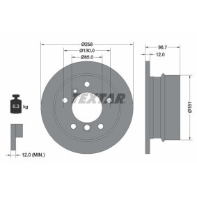 Comprar Disco de freno de TEXTAR 92137500 a bajo precio de 63,83 €