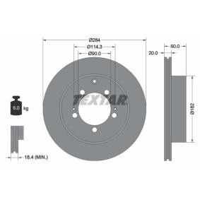 Comprar Disco de freno de TEXTAR 92134700 a bajo precio de 50,75 €