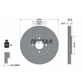Comprar Disco de freno de TEXTAR 92133200 a bajo precio de 82,64 €