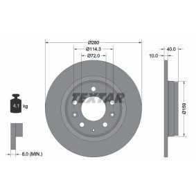 Comprar Disco de freno de TEXTAR 92125600 a bajo precio de 52,81 €