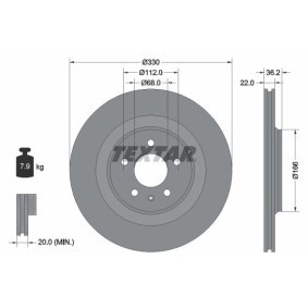 Comprar Disco de freno de TEXTAR 92160300 a bajo precio de 53,10 €
