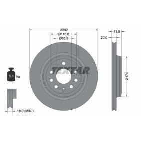 Comprar Disco de freno de TEXTAR 92118403 a bajo precio de 51,45 €