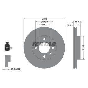 Comprar Disco de freno de TEXTAR 92012103 a bajo precio de 30,29 €