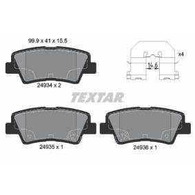Acquista Kit pastiglie freni da TEXTAR 2493401 a buon mercato per soli 37,33 €