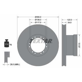 Comprar Disco de freno de TEXTAR 93187700 a bajo precio de 165,10 €