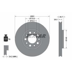 Comprar Disco de freno de TEXTAR 92230103 a bajo precio de 62,02 €
