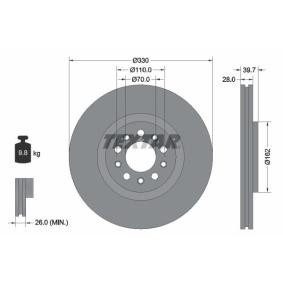 Comprar Disco de freno de TEXTAR 92220903 a bajo precio de 70,46 €