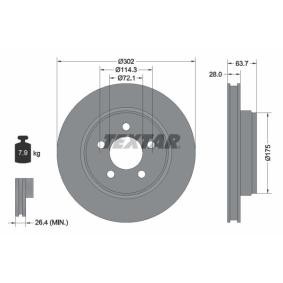 Comprar Disco de freno de TEXTAR 92203303 a bajo precio de 61,26 €