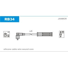 Compre Jogo de cabos de ignição da JANMOR RB34 a um preço baixo por 26,28 €