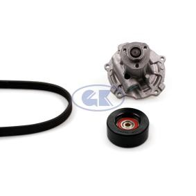 Achetez des Pompe à eau+Jeu de courroie trapézoïdale à nervures GK K980158C à prix pour 110,66 €