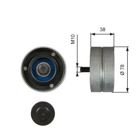 Achetez des Galet enrouleur de courroie d'accessoire GATES T36529 à prix pour 29,56 €