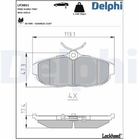 Compre Kit de protecção contra o pó, amortecedor da DELPHI PCK60 a um preço baixo por 13,93 €