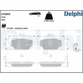 Compre Kit de protecção contra o pó, amortecedor da DELPHI PCK72 a um preço baixo por 19,29 €
