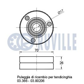 Achetez des Poulie renvoi / transmission, courroie de distribution RUVILLE 55851 à prix pour 10,71 €