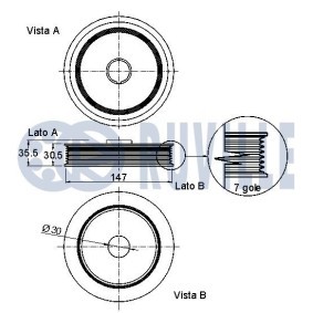 Achetez des Poulie damper (vilebrequin) RUVILLE 515826 à prix pour 62,81 €