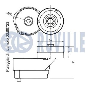 Achetez des Rail tendeur, chaîne de commande de la pompe à huile RUVILLE 3487004 à prix pour 2,30 €