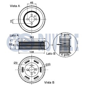 Achetez des Poulie damper (vilebrequin) RUVILLE 515834 à prix pour 78,53 €