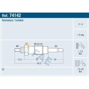Achetez des Bougie de préchauffage FAE 74142 à prix pour 11,15 €