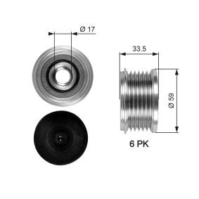 Achetez des Poulie roue libre, alternateur GATES OAP7080 à prix pour 40,95 €