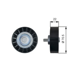 Achetez des Galet enrouleur de courroie d'accessoire GATES T36607 à prix pour 27,33 €