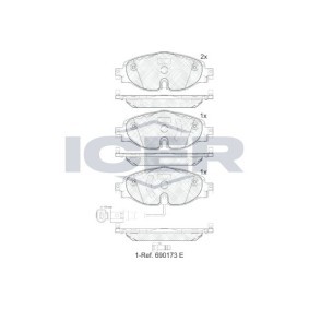 Acquista Kit pastiglie freni da ICER 182111 a buon mercato per soli 50,62 €