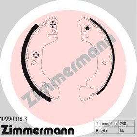 Comprar Juego de zapatas de frenos de ZIMMERMANN 10990.118.3 a bajo precio de 198,83 €