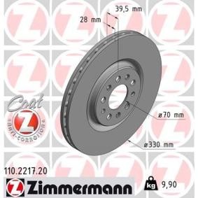 Comprar Disco de freno de ZIMMERMANN 110.2217.20 a bajo precio de 91,84 €