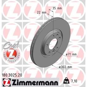 Bremsscheibe von ZIMMERMANN günstig für 65,06 €