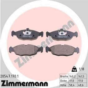 Comprar Juego de pastillas de freno de ZIMMERMANN 20547.170.1 a bajo precio de 28,72 €