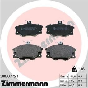 Comprar Juego de pastillas de freno de ZIMMERMANN 20833.175.1 a bajo precio de 51,10 €