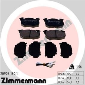 Comprar Juego de pastillas de freno de ZIMMERMANN 20905.180.1 a bajo precio de 71,87 €